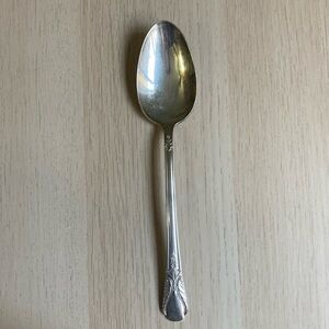 Silver plated serving spoon, Avalon/Cabin pattern by Wm. Rogers Mfg. Co.